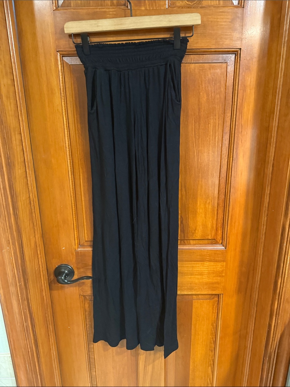 Mossimo Supply Co. Black Wide-Leg Smocked-Waist Pants